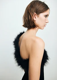 Fine-knit feather top