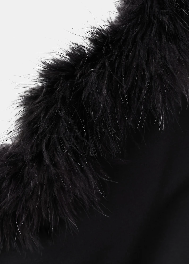 Fine-knit feather top