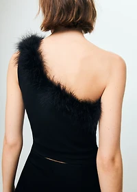 Fine-knit feather top