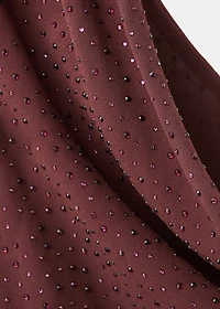 Asymmetrical rhinestone dress