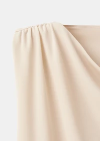 Draped top with metallic detail