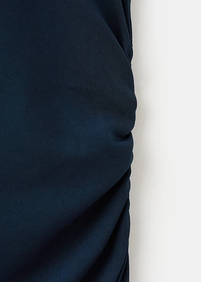 Fine-knit dress with metallic detail