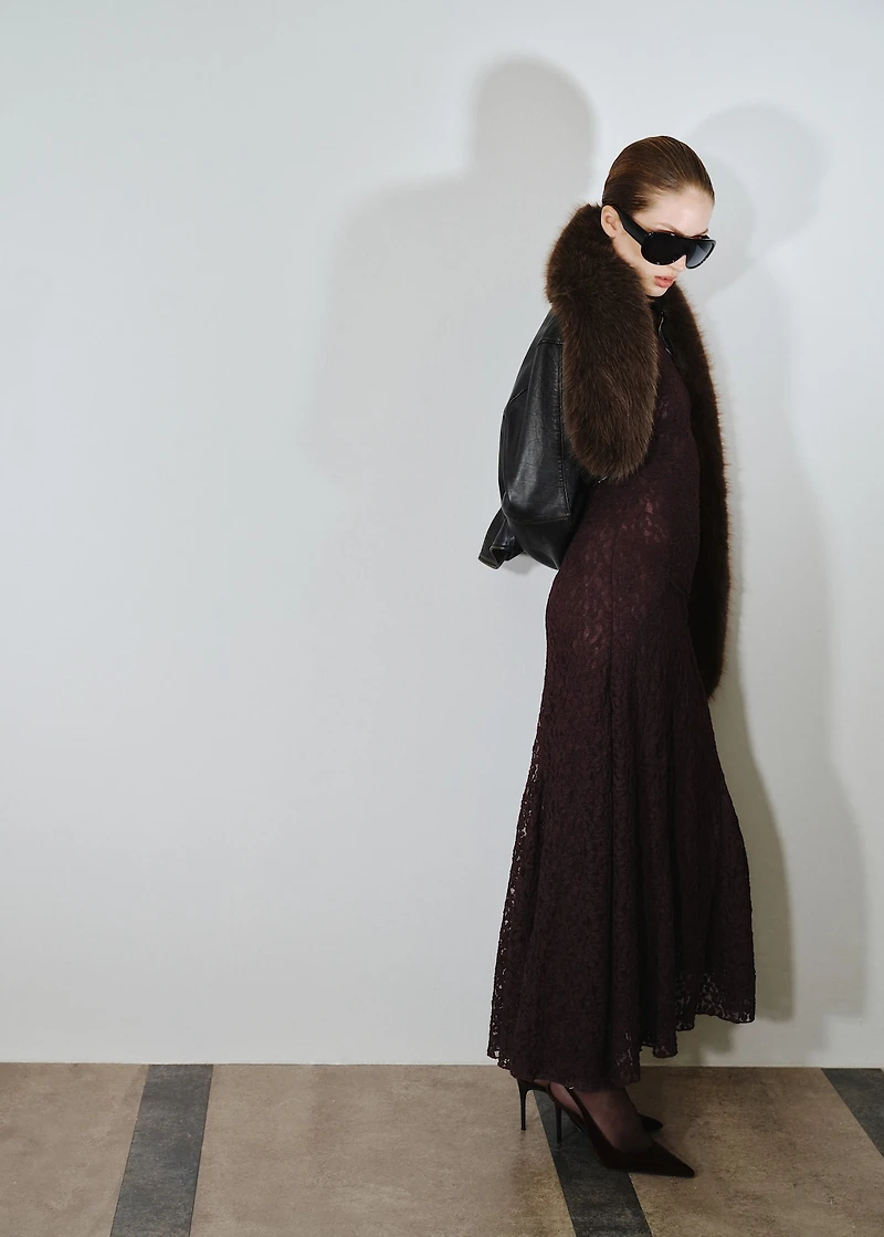 Asymmetric lace dress