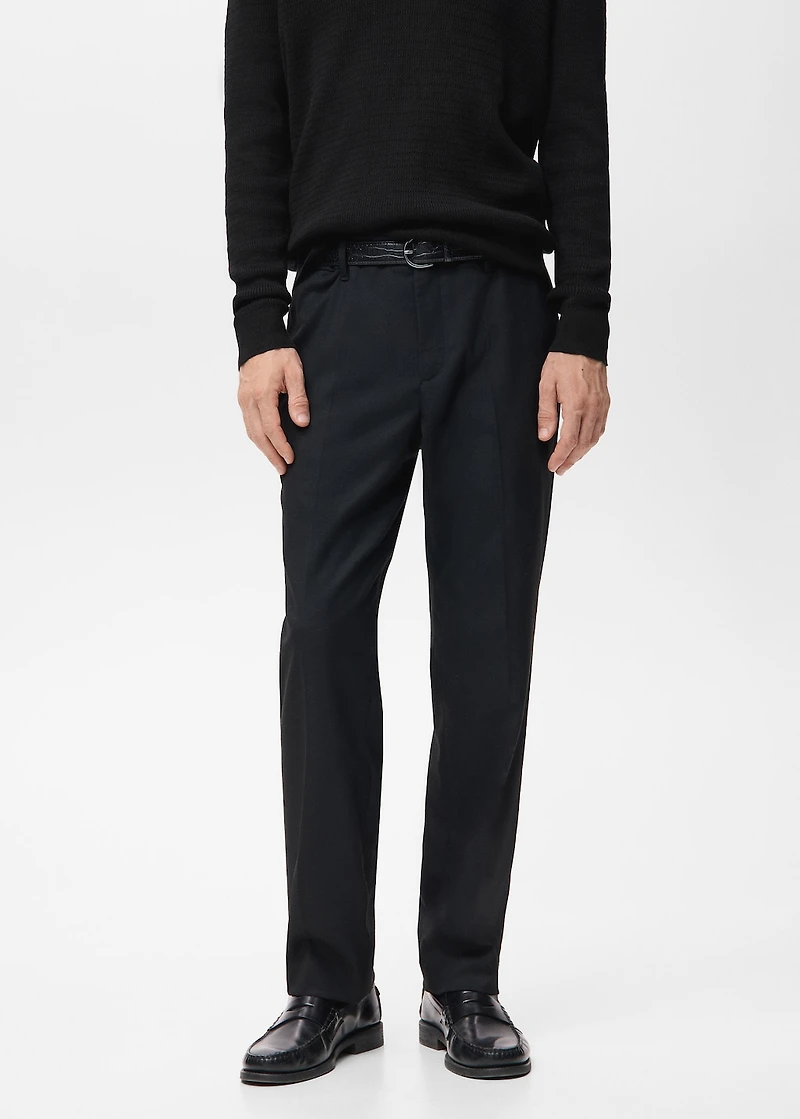 Flowy straight-fit pants