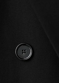 Double-breasted wool blend blazer