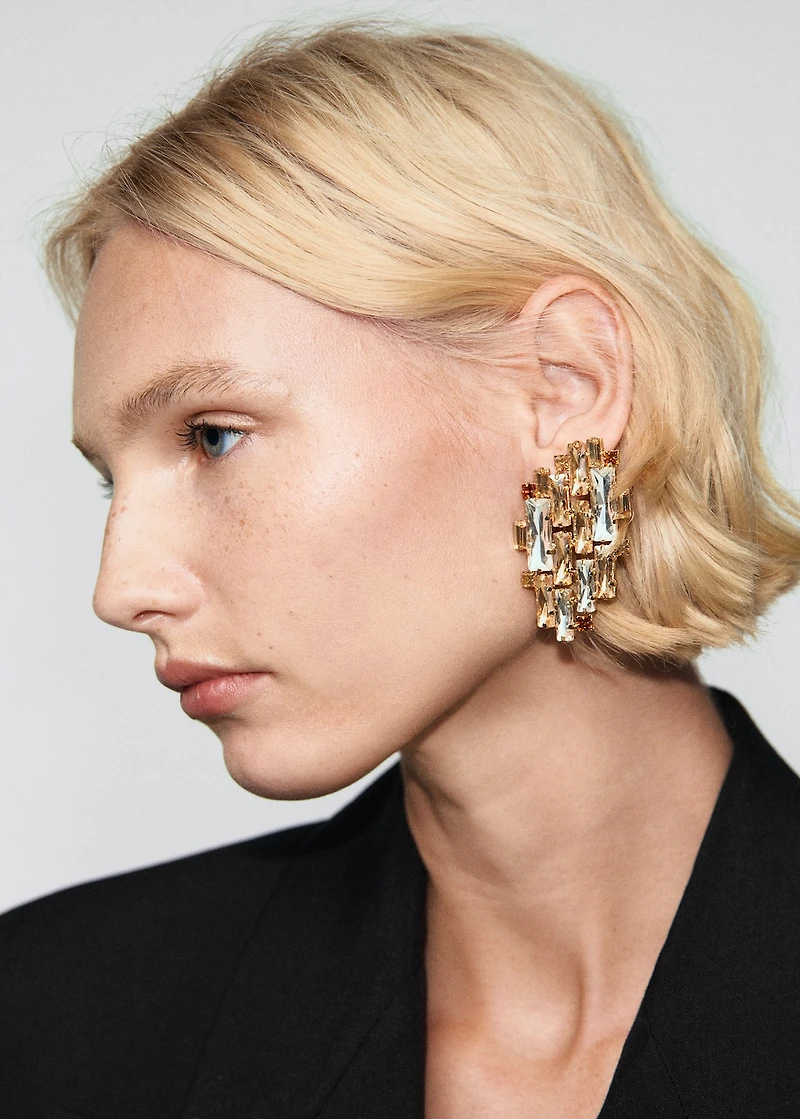 Double-breasted wool blend blazer