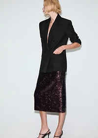 Double-breasted wool blend blazer