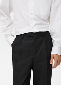 Regular-fit suit pants with pleats