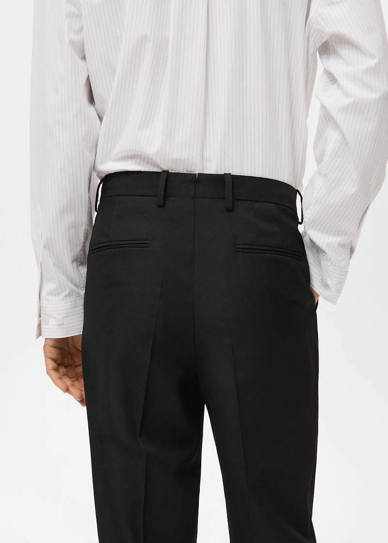 Regular-fit suit pants with pleats