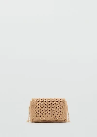 Mini natural fiber crossbody bag