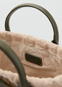 Small double-handle natural fiber bag