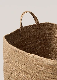 natural fiber rectangular basket