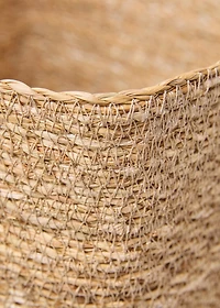 natural fiber rectangular basket