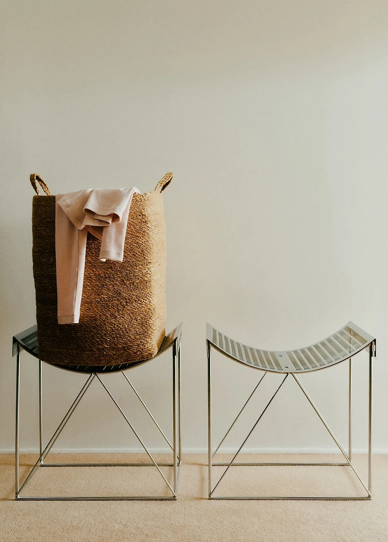 natural fiber rectangular basket