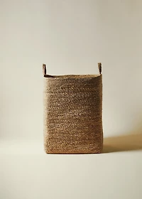 natural fiber rectangular basket