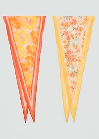 Set of 2 floral-print scarves