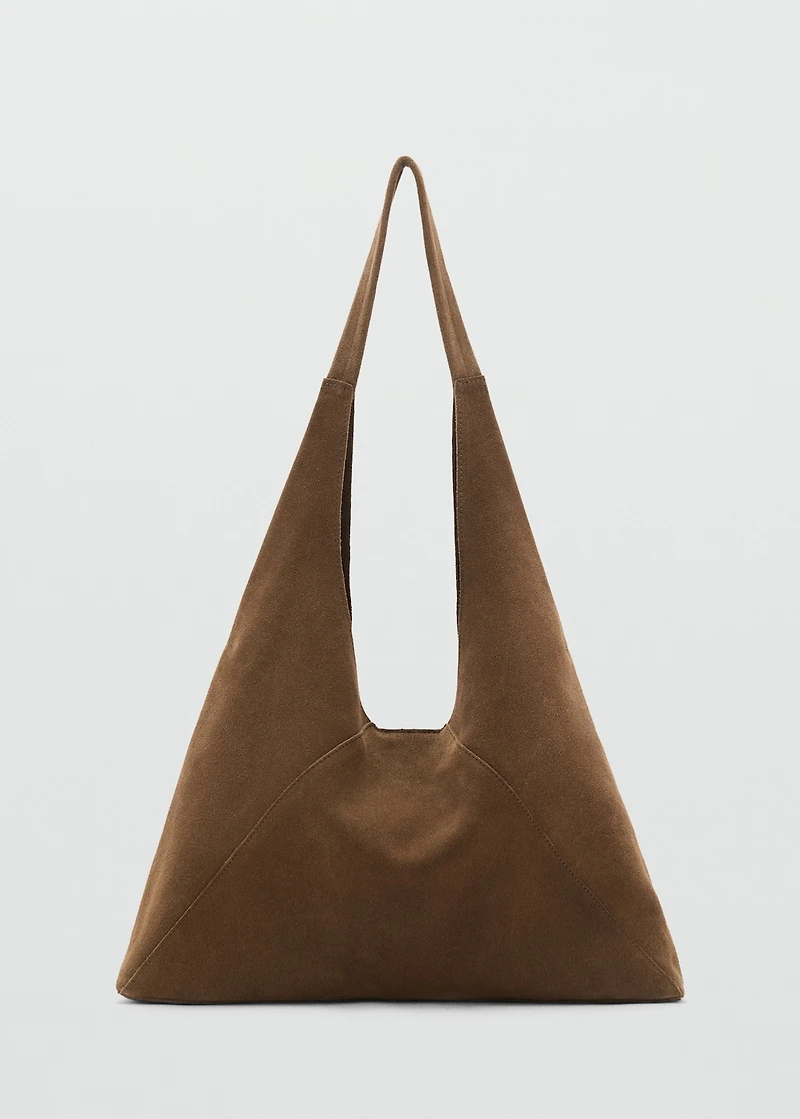 Suede shoulder bag
