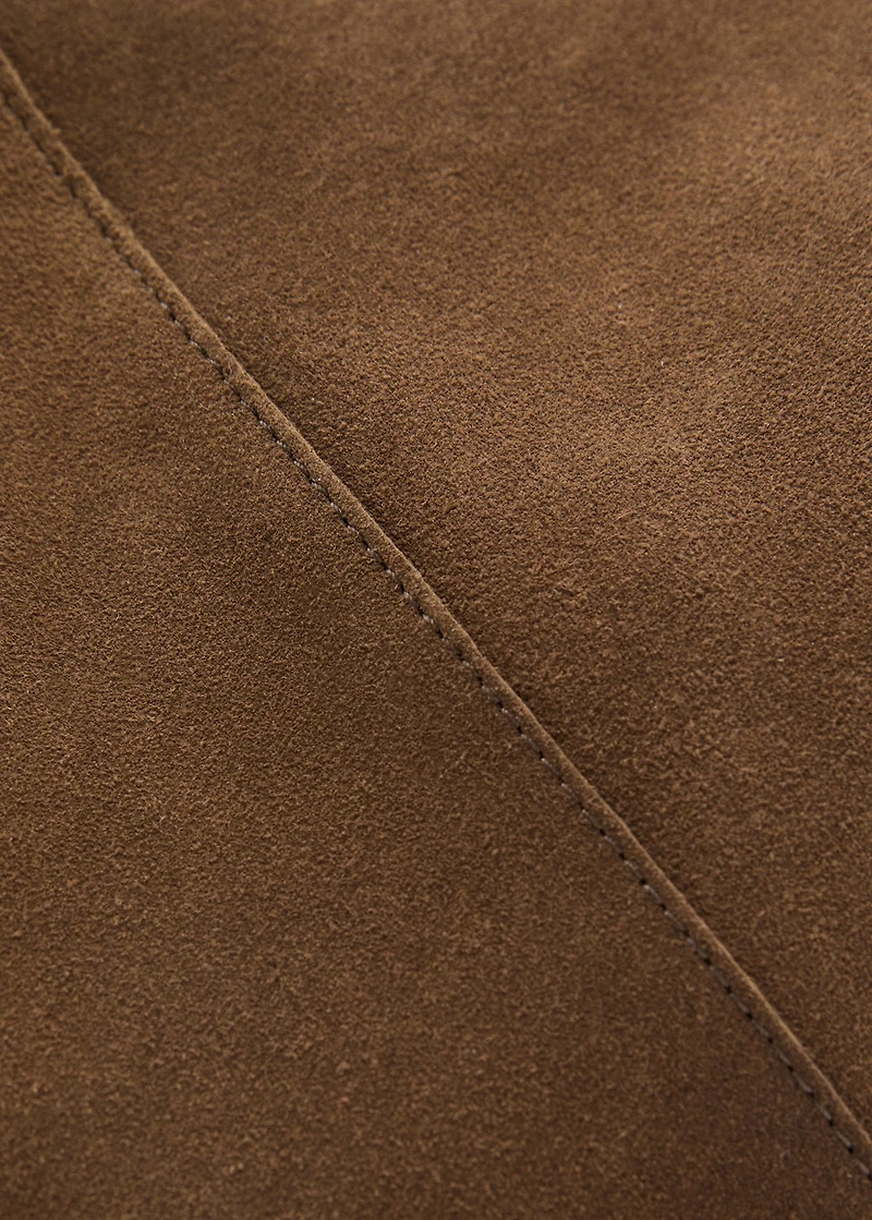 Suede shoulder bag