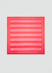Striped printed scarf