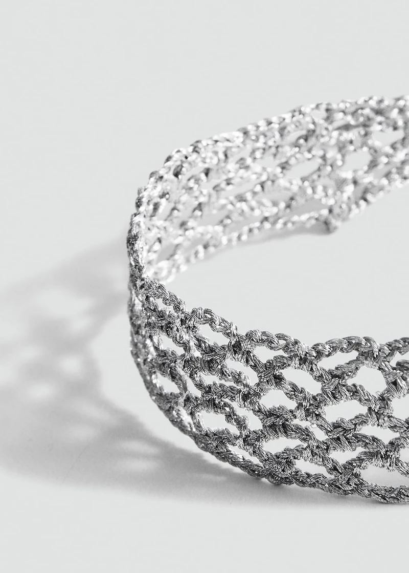 Lurex choker necklace