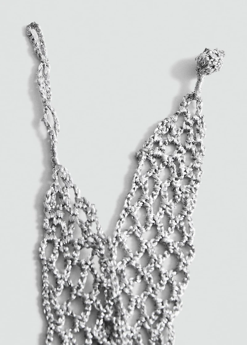 Lurex choker necklace