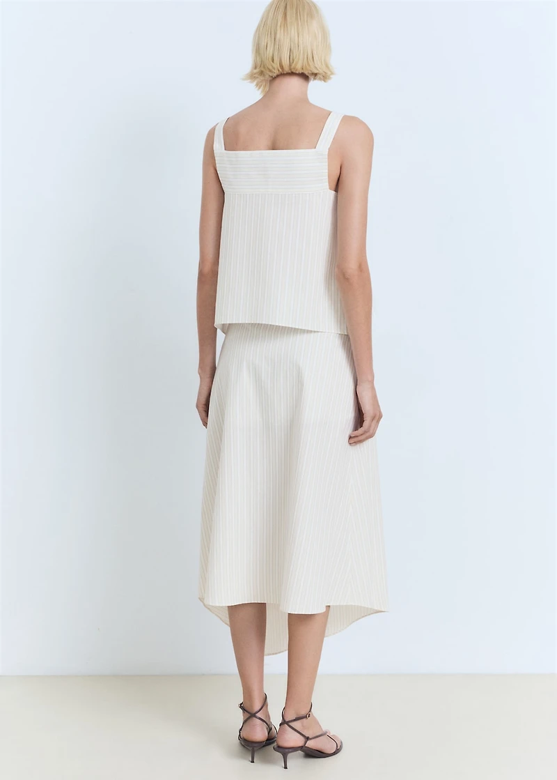 Striped strapless top