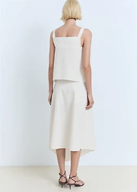 Striped strapless top