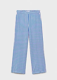 Stripe-print straight pants