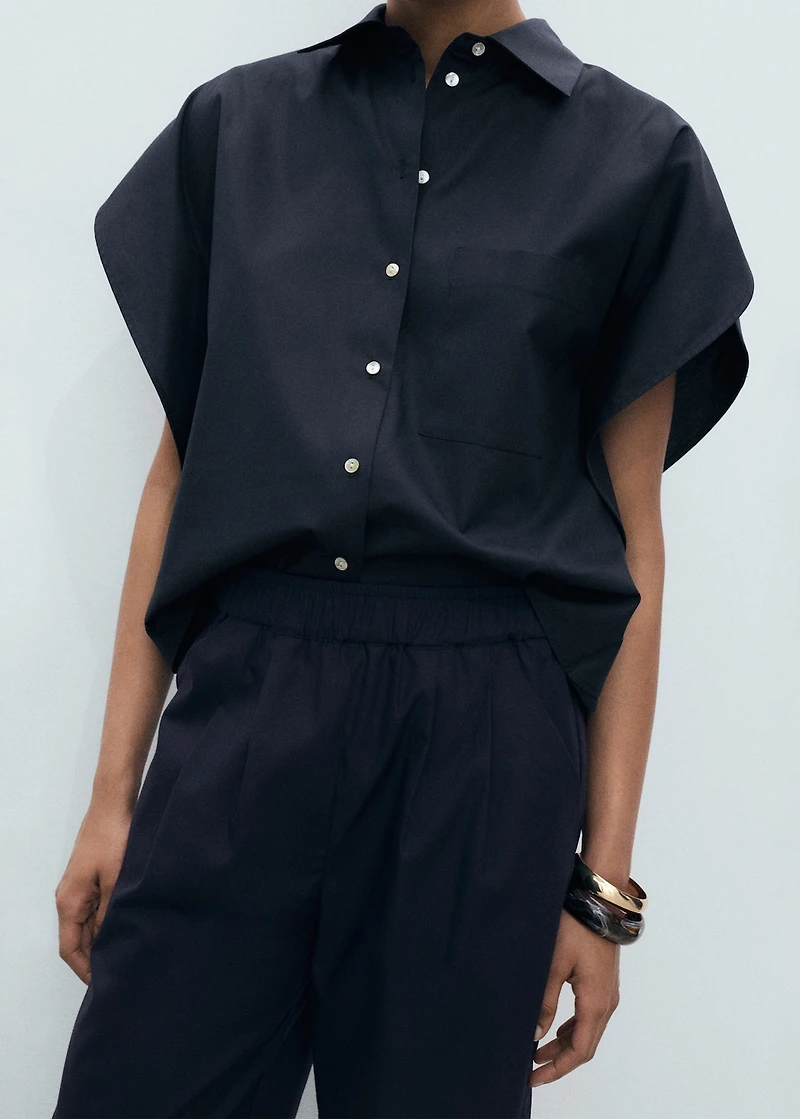 Oversized short-sleeved shirt
