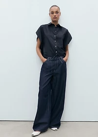 Oversized short-sleeved shirt