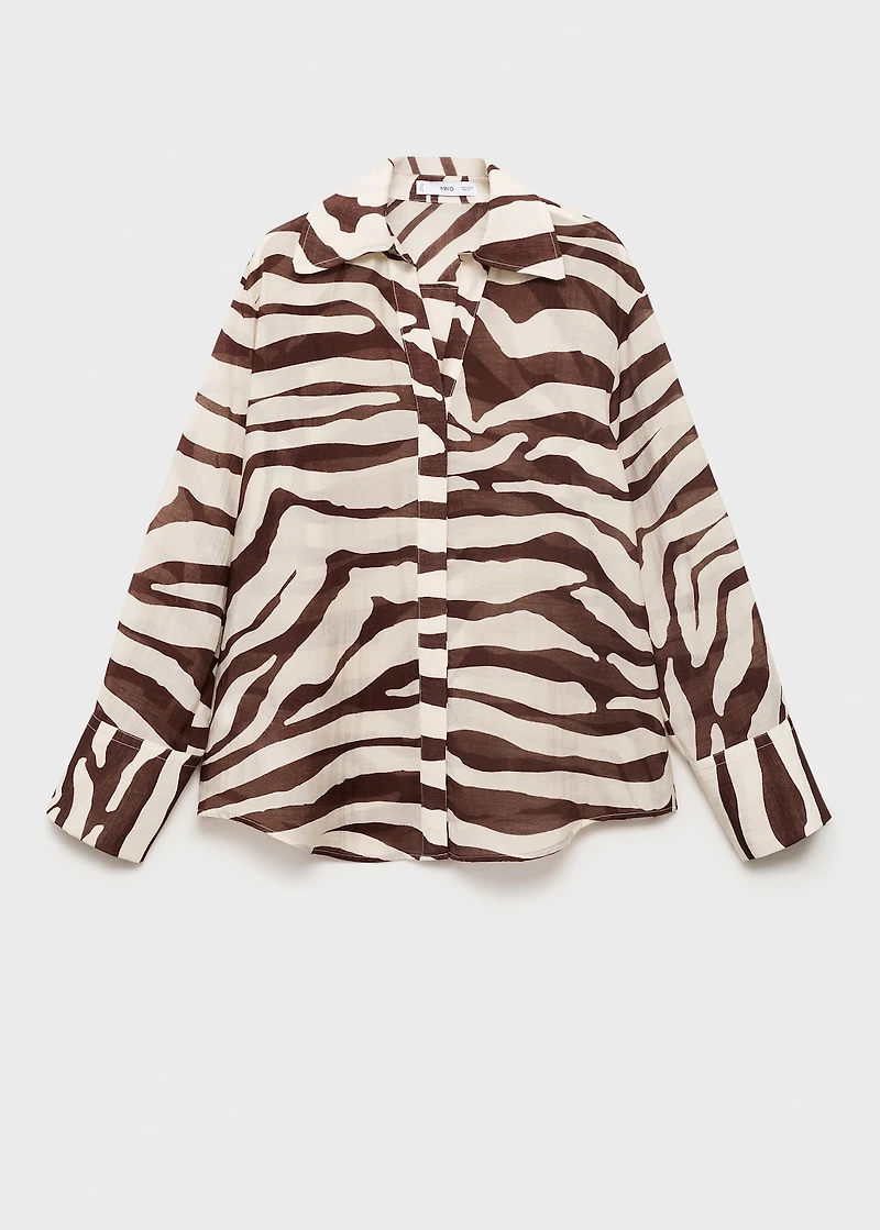 Flowy zebra printed shirt
