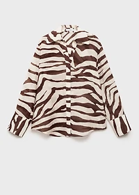 Flowy zebra printed shirt