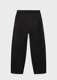 Elastic waist cotton pants