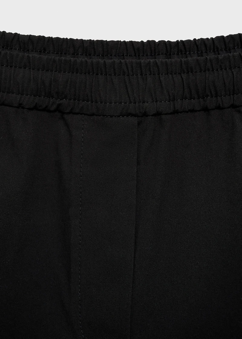 Elastic waist cotton pants