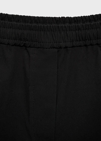 Elastic waist cotton pants