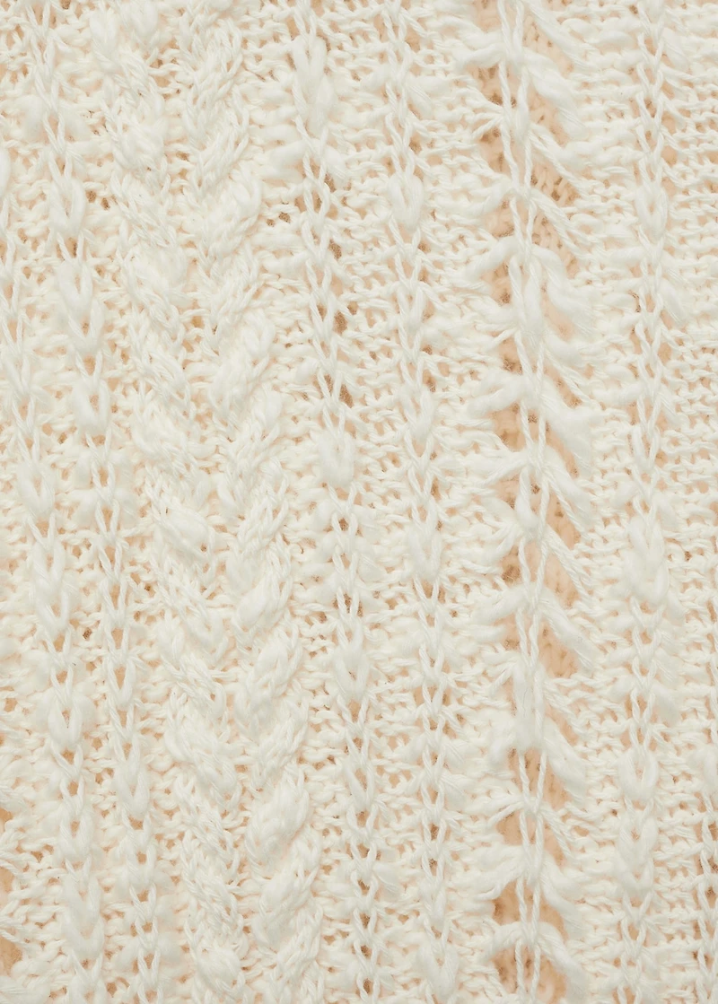 Openwork knit cardigan