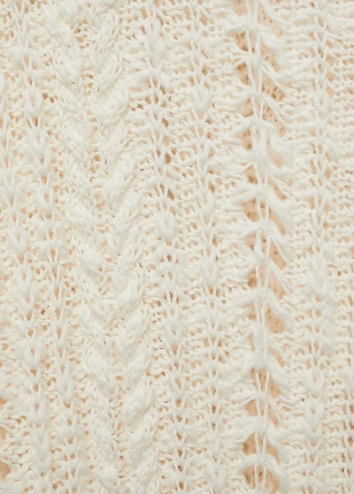 Openwork knit cardigan