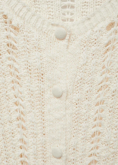 Openwork knit cardigan