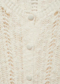 Openwork knit cardigan
