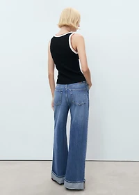 Knitted top with contrast details