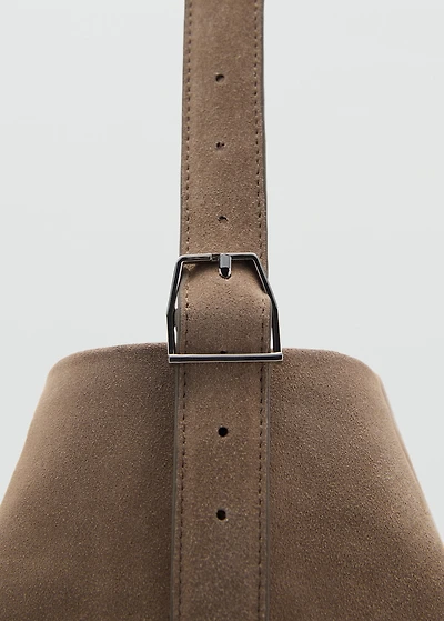 Leather bucket bag