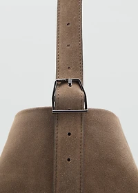 Leather bucket bag