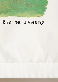 Sleeveless print t-shirt