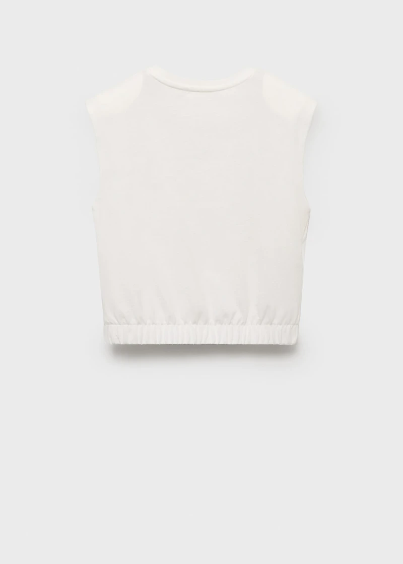 Sleeveless print t-shirt