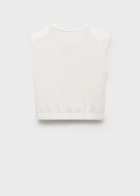 Sleeveless print t-shirt