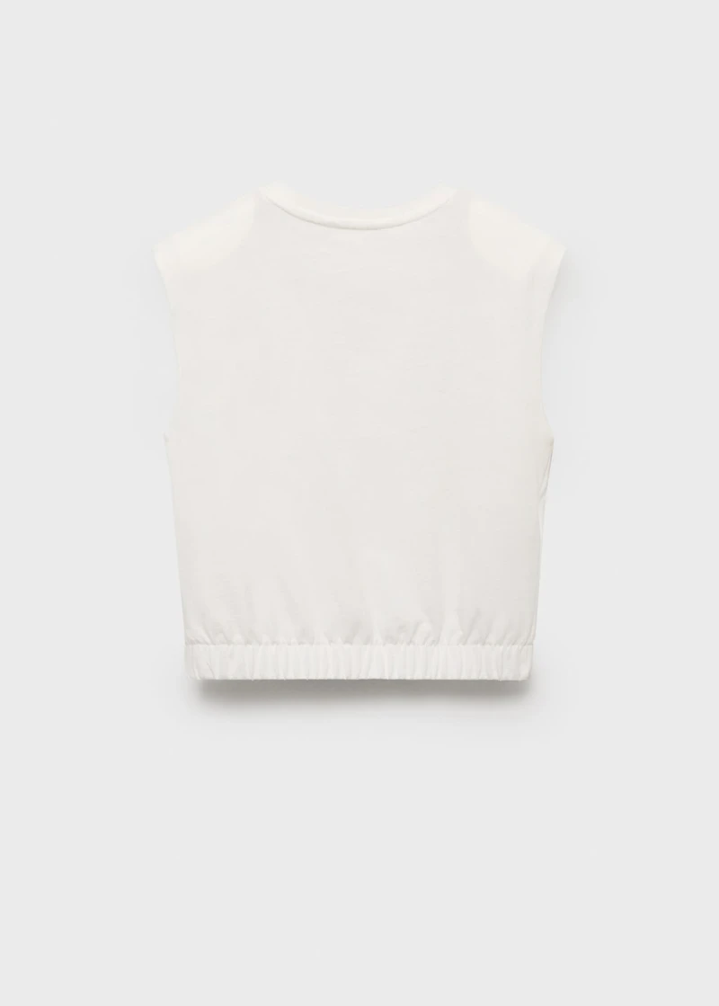 Sleeveless print t-shirt