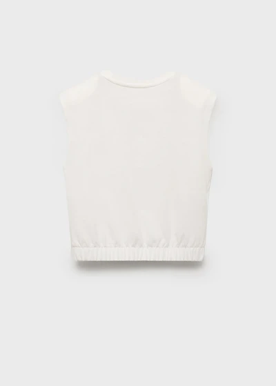 Sleeveless print t-shirt