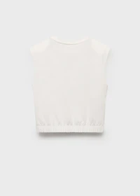 Sleeveless print t-shirt