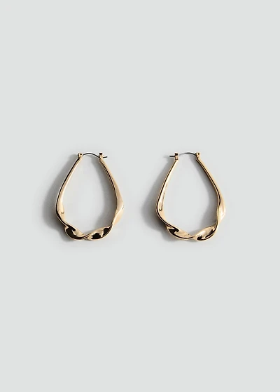 Twisted hoop earrings