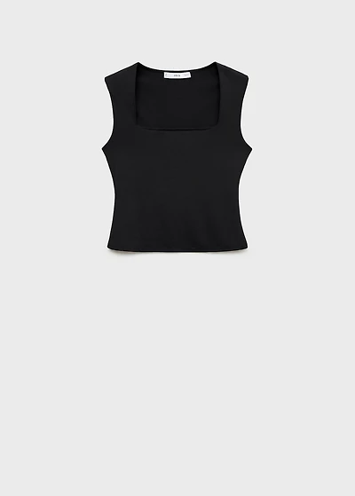 Fitted top with wide straps